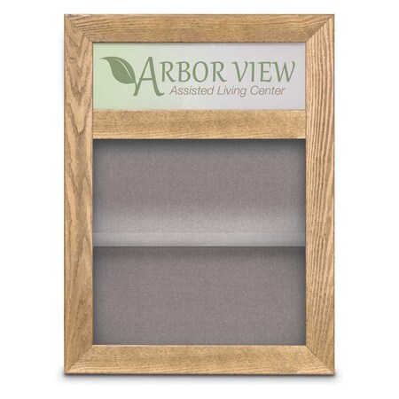 United Visual Products Outdoor Enclosed Combo Board, 48"x36", Gold Frame/Burgundy & Forbo UVCB4836ODG-BURGUN-FORBO